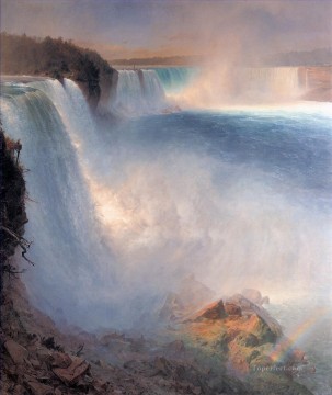  American Painting - Niagara Falls from the American Side scenery Hudson River Frederic Edwin Church Landscape